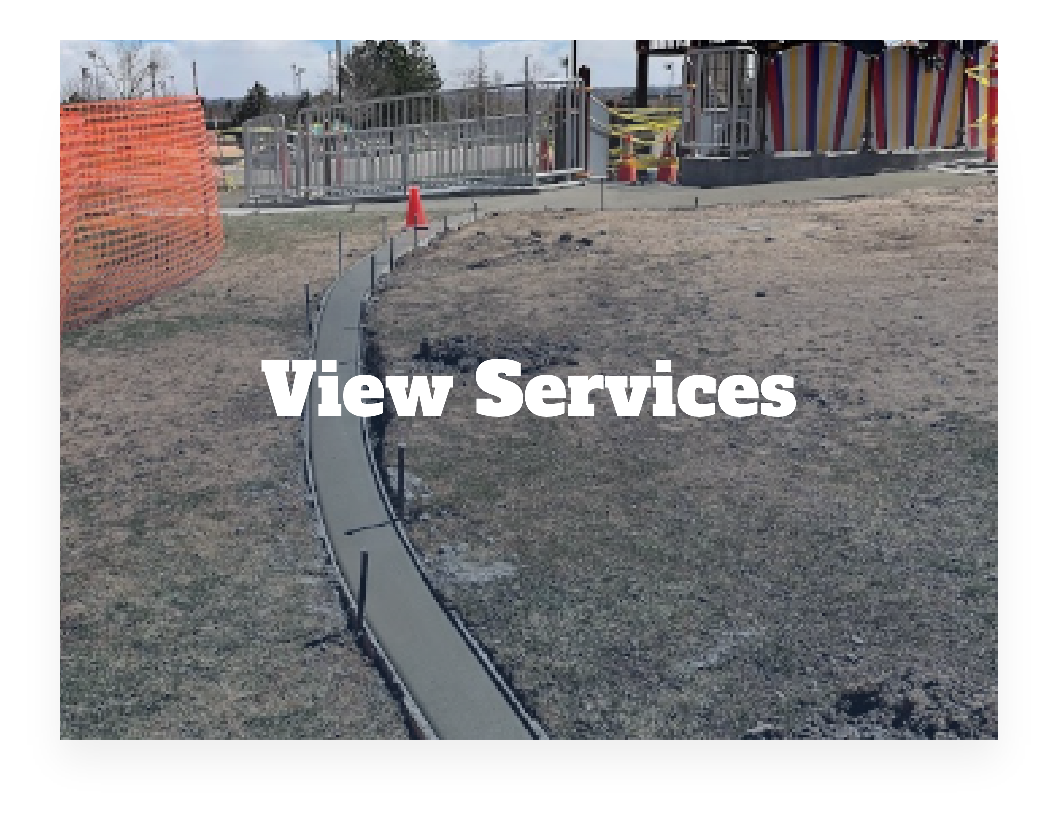 commercial concrete pour outside community park